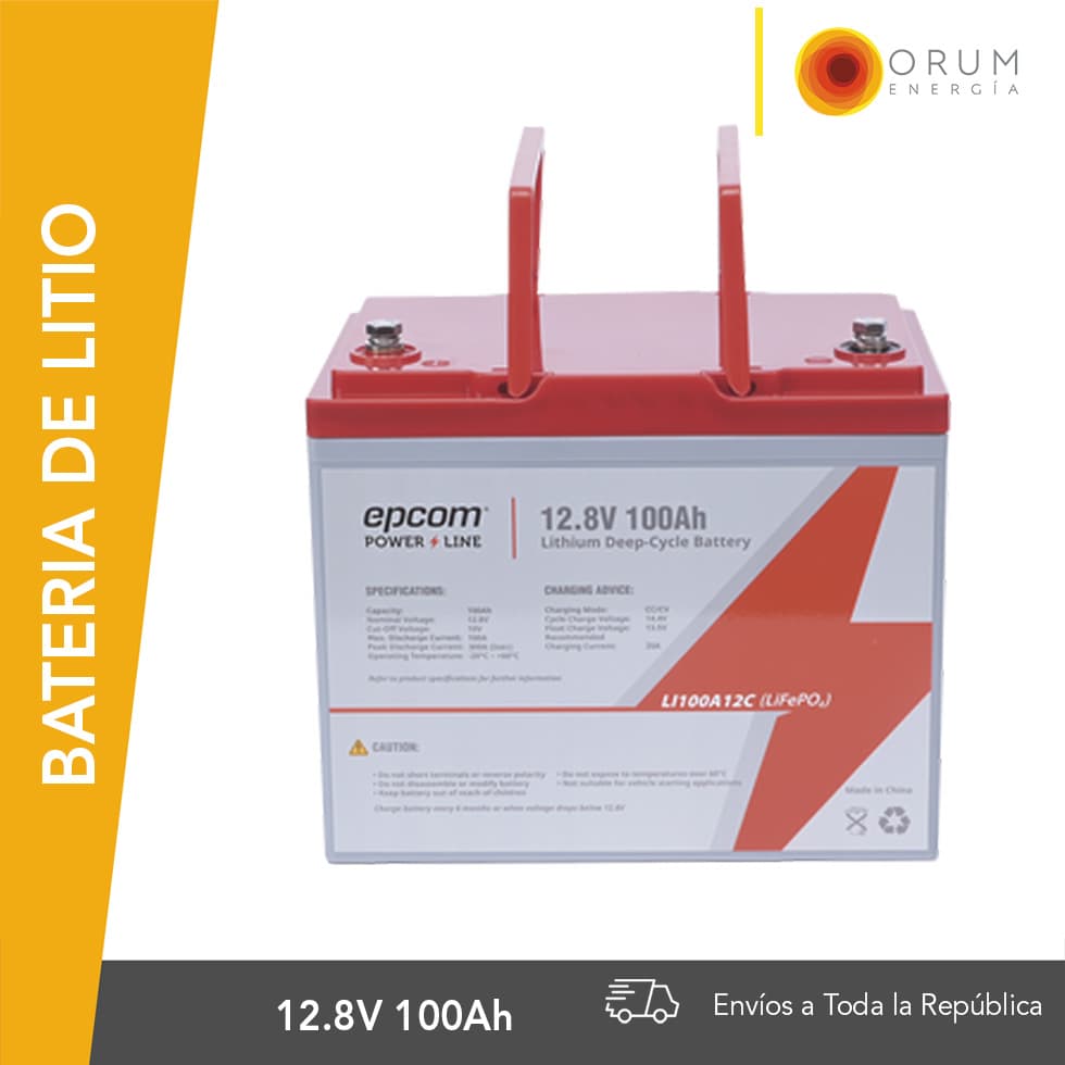Batería de Litio Epcom 12.8v 100Ah